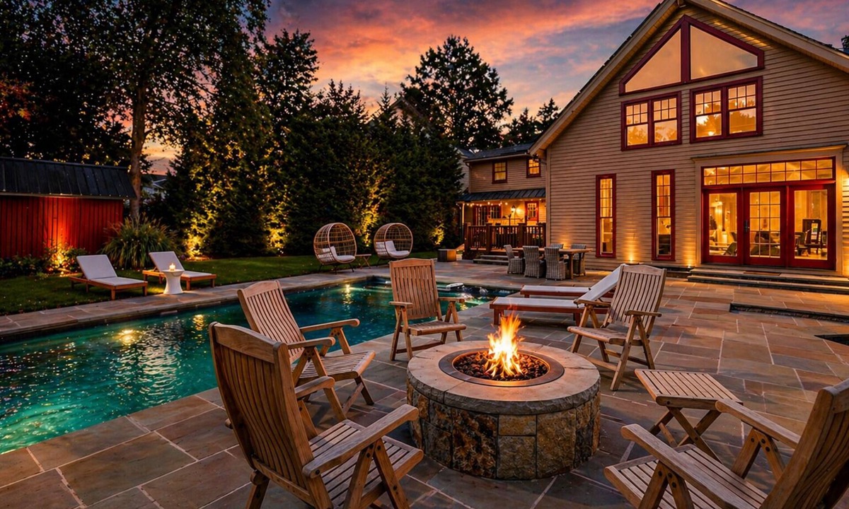 Fairfield House | 2 Beautiful Homes, 1 Stunning Retreat: Pool HotTub Pizza Oven + Near Beach & NYC