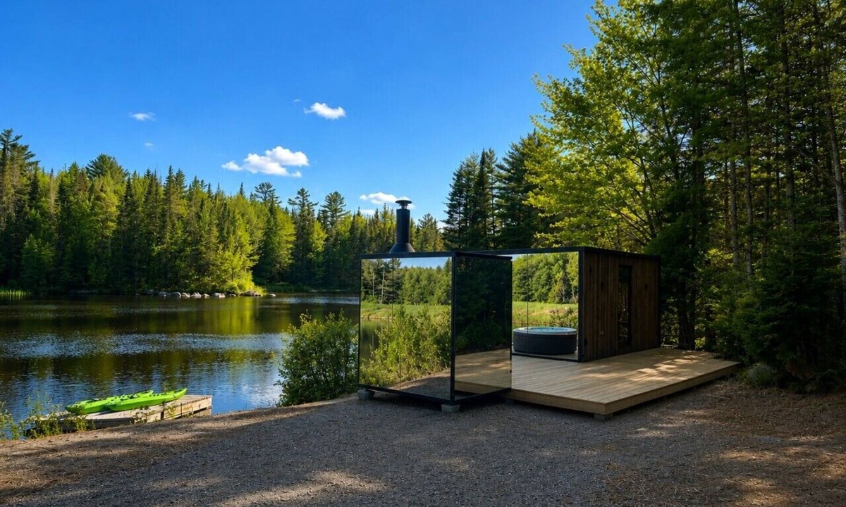 Whitefield House | Blue Spruce Mirror House at FarAway Pond