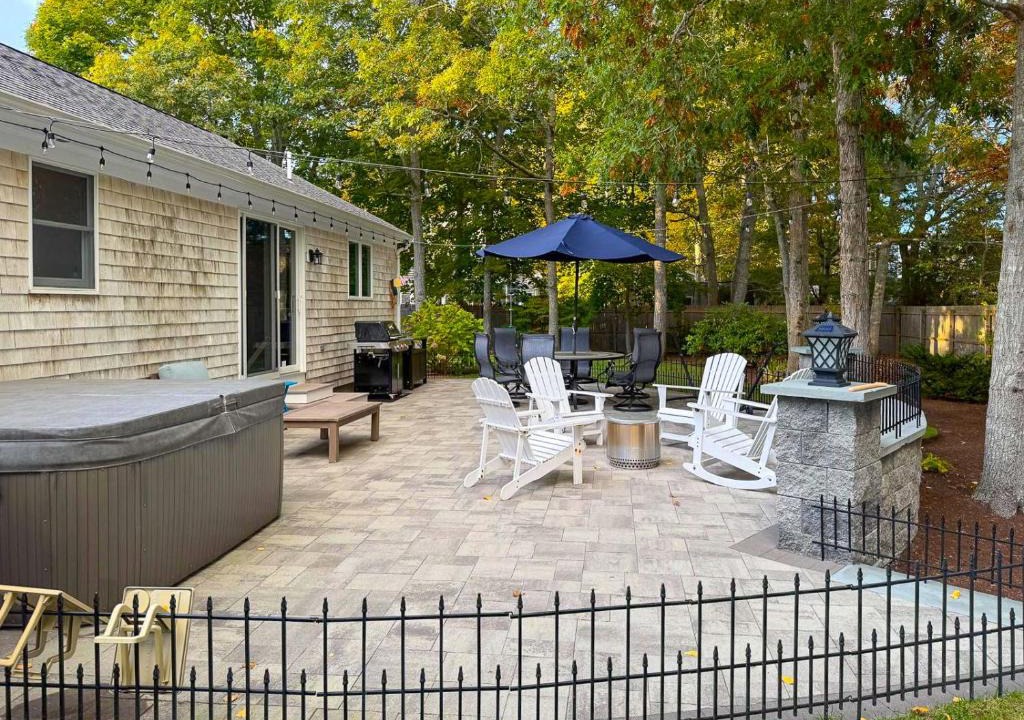 West Hyannisport House | Cape Cod Family Getaway Hot Tub Firepit