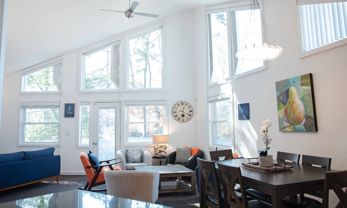 East Falmouth House | Contemporary coastal retreat nearby Falmouth beaches! w/spacious living area