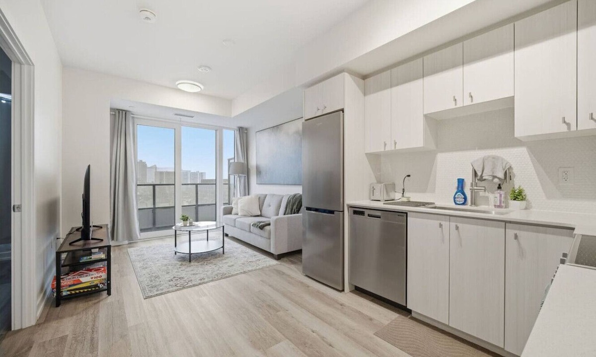 Kitchener Apartment | Contemporary Condo in DTK | Gym, Pool, & More
