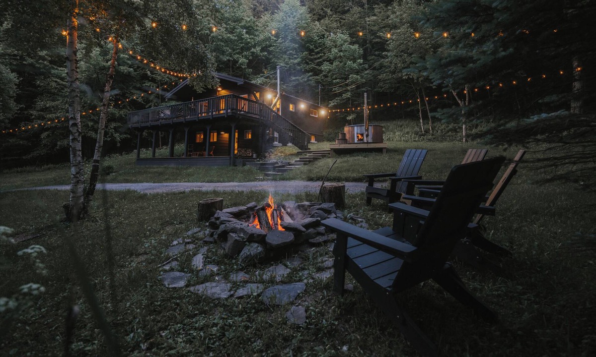 Arkville Ski Chalet | Cozy & Modern Catskills Cabin on 4 Acres with Wood Fired Hot Tub and Firepit