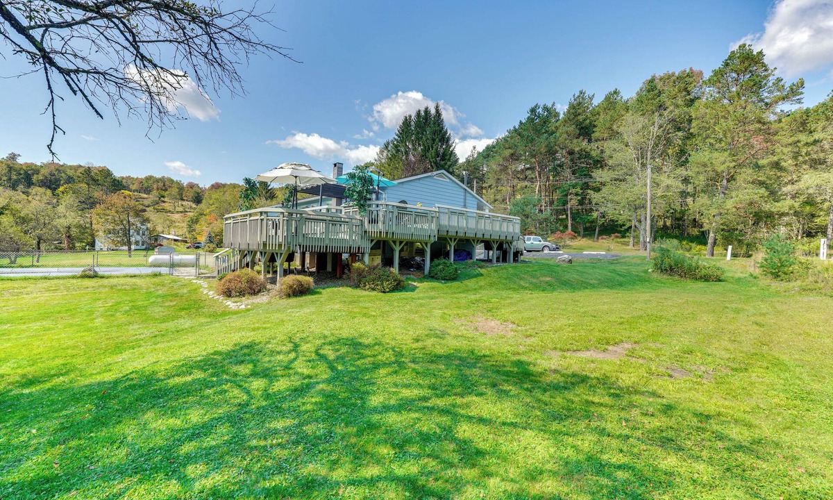 Parksville House | Creekside Catskills Retreat: Deck, BBQ, & Firepit