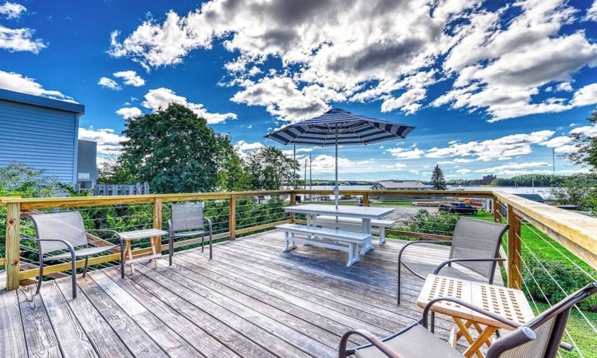 Wiscasset House | Elegant home right in town with gorgeous water view, deck & interior