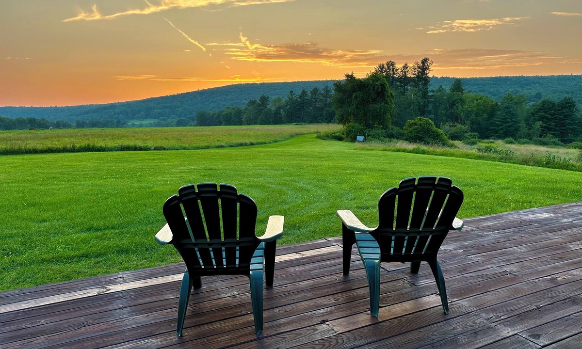 East Worcester House | Fall foliage leaf colors! 3 bd home on gorgeous horse farm, AC, laundry, & views