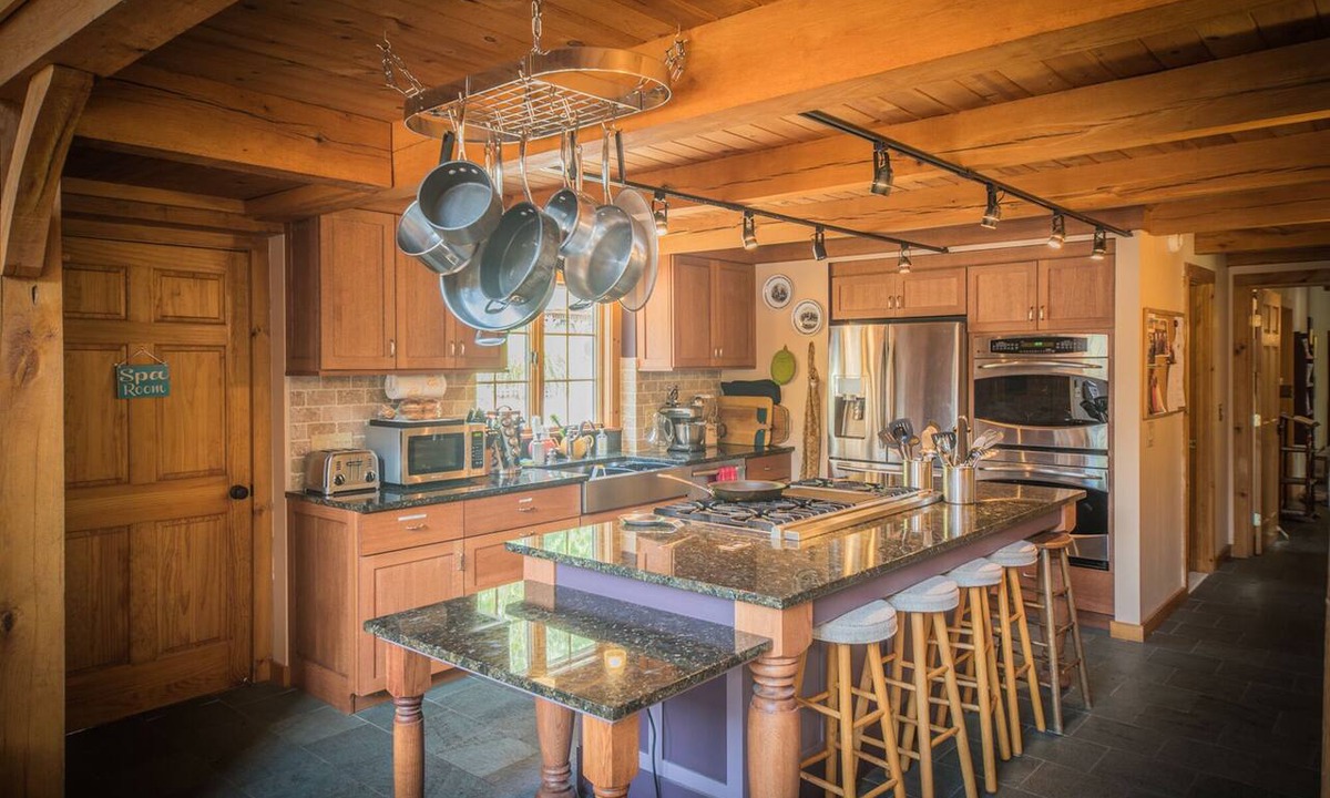 North Pownal House | Karin's Place VT: Secluded post and beam with private pool, sauna, & playground