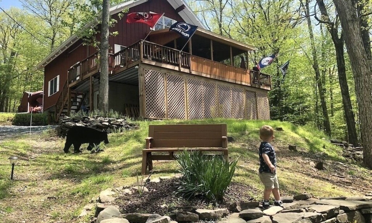 White Mills Ski Chalet | Lake Wallenpaupack, Poconos Hilltop Haven with children’s play area and 5 kayaks
