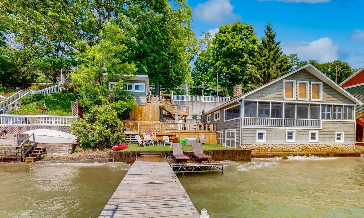 Town of Jerusalem House | Lakefront home with gorgeous views, decks & grill on Keuka lake