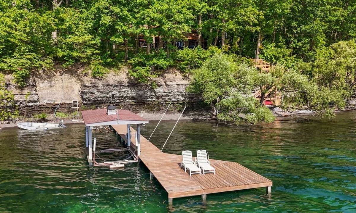 Burdett House | Lakefront Seneca Lake retreat with a private beach, dock, hot tub, and game room. Minutes from wineries and Watkins Glen. Pet friendly.
