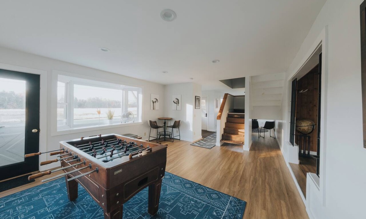 Morrisville Ski Chalet | Large -2 floor, 2-bedroom condo with Game Room, 5 min to Stowe.
