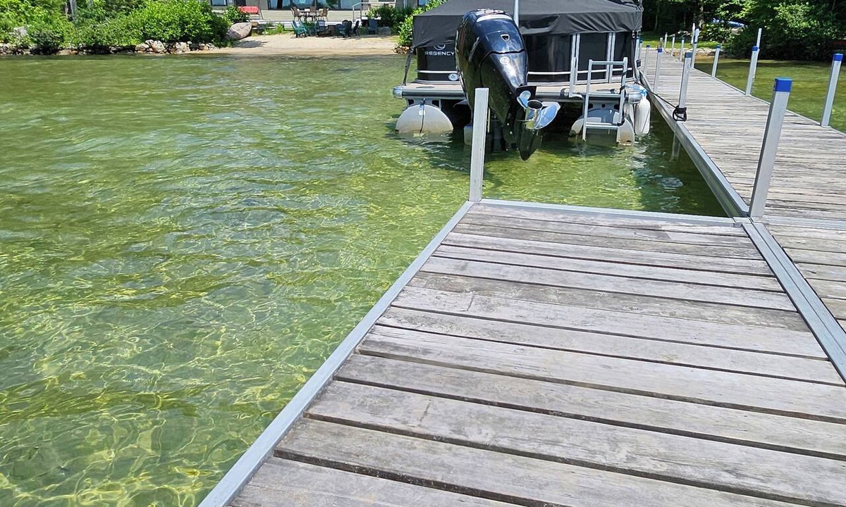 Moultonborough House | Luxury Lake House with Sandy Beach, 90' Dock & Panoramic Lake Views