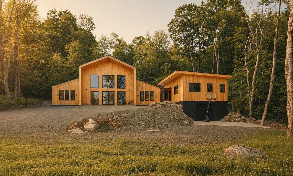 Stratton Mountain House | Modern Barn House | 100" Theater & Court