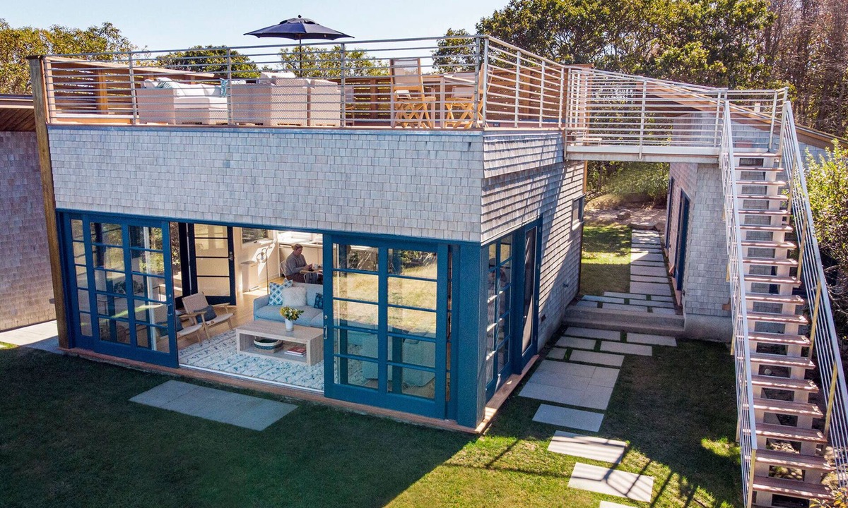 Aquinnah House | Modern House in Aquinnah With Water View from the Rooftop Deck and Beach Access.