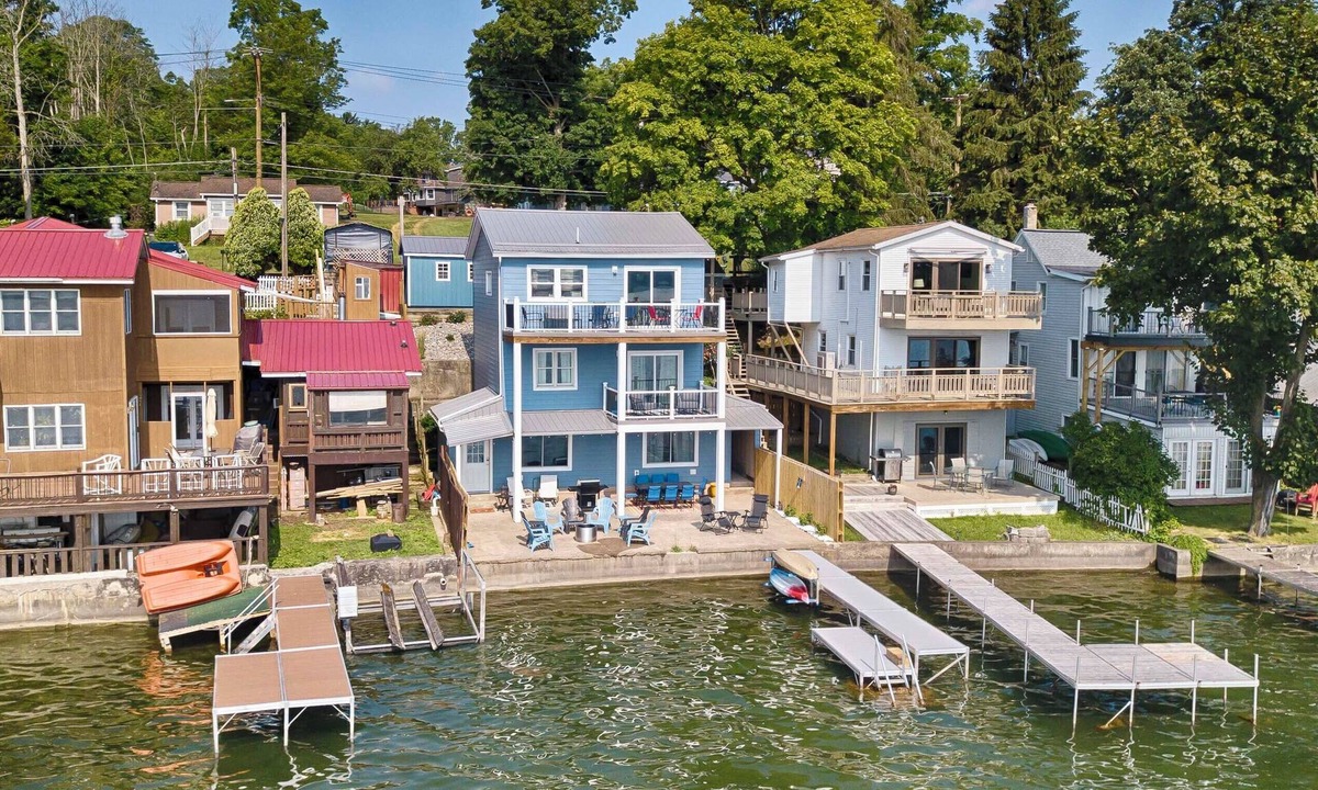 Seneca Falls House | My Blue Heaven: Pet Friendly + Lakeside + Game Room!