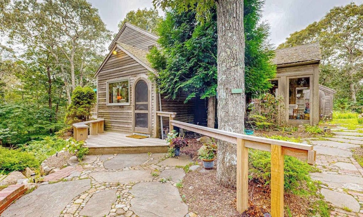 West Tisbury House | Nana’s Treehouse | House with spacious deck, grills, outdoor shower & W/D