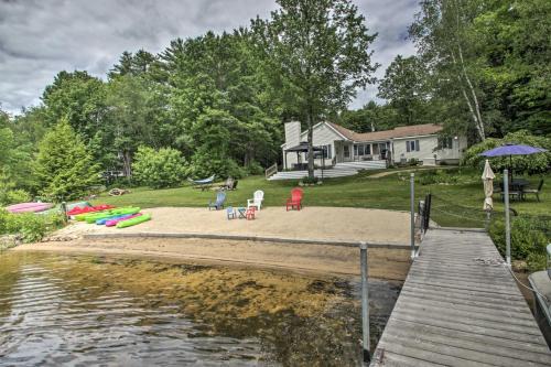 Barnstead House | New Hampshire Home w/Private Beach, Dock & Rafts!