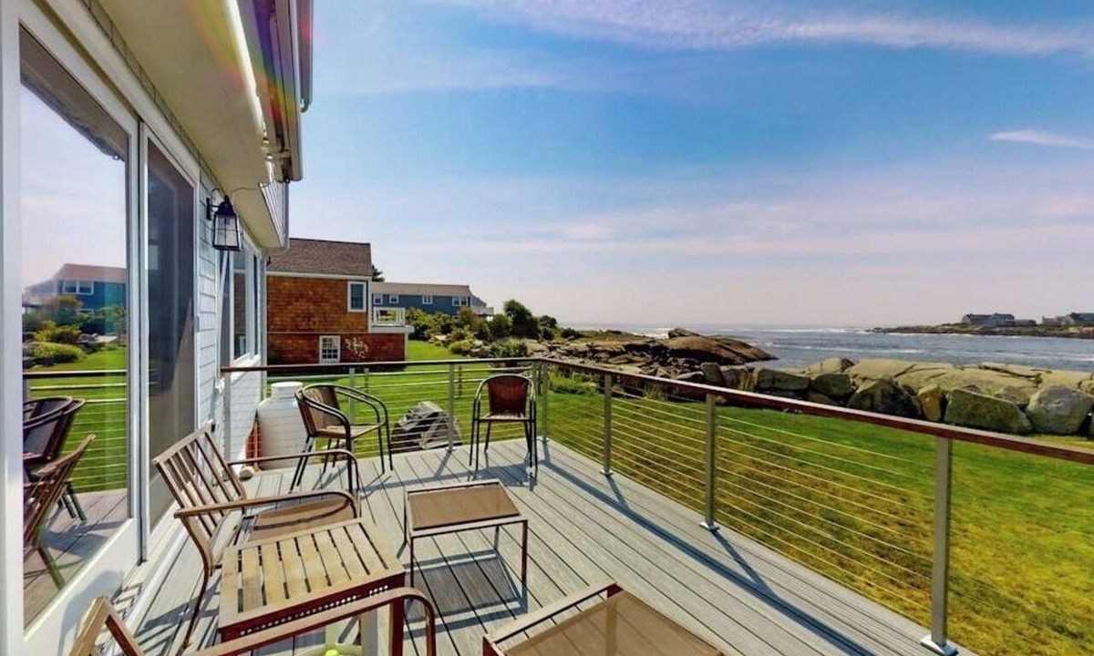 Biddeford House | Oceanfront home with stunning views of the cove & sunset, steps to the beach