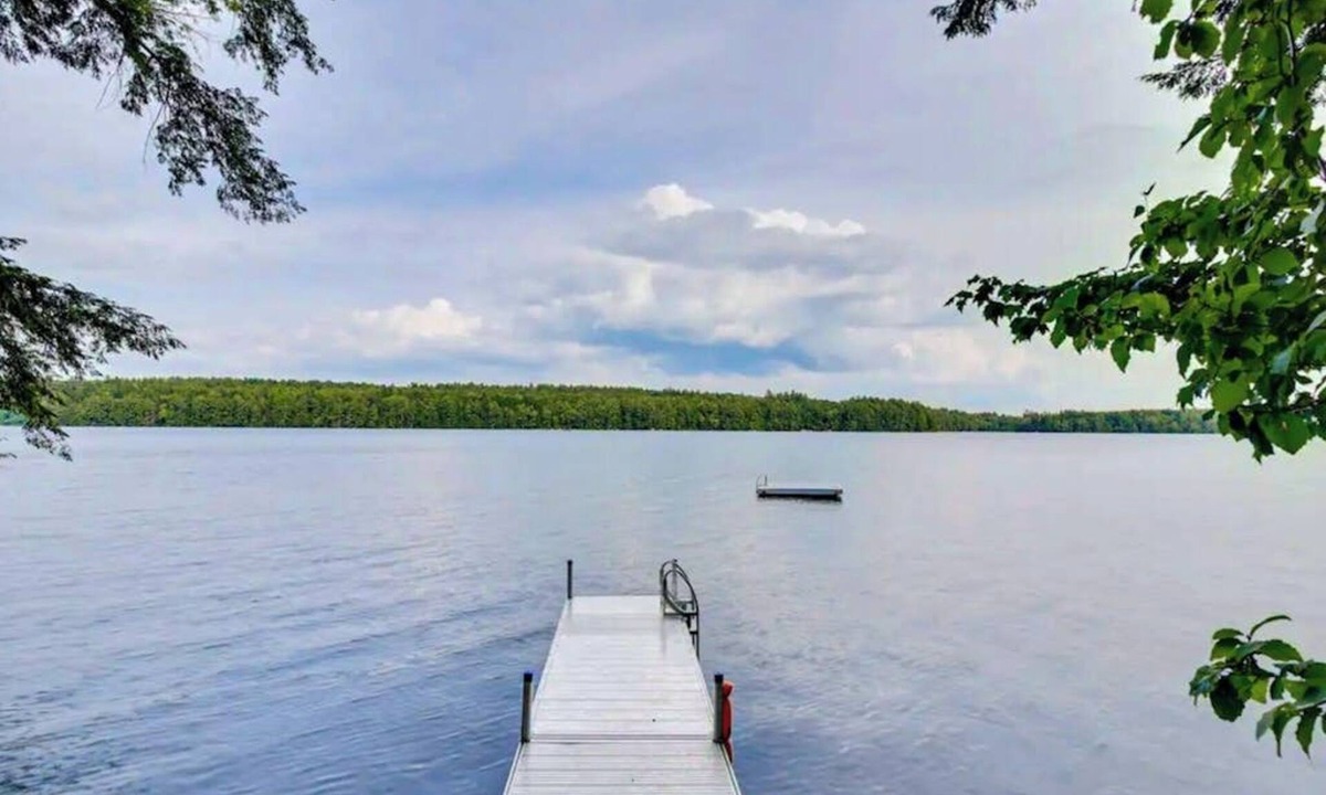 Kents Hill Cabin | Peaceful Parker Pond Cabin | Cozy Fire Pit, Bunkhouse & Lake Front Access