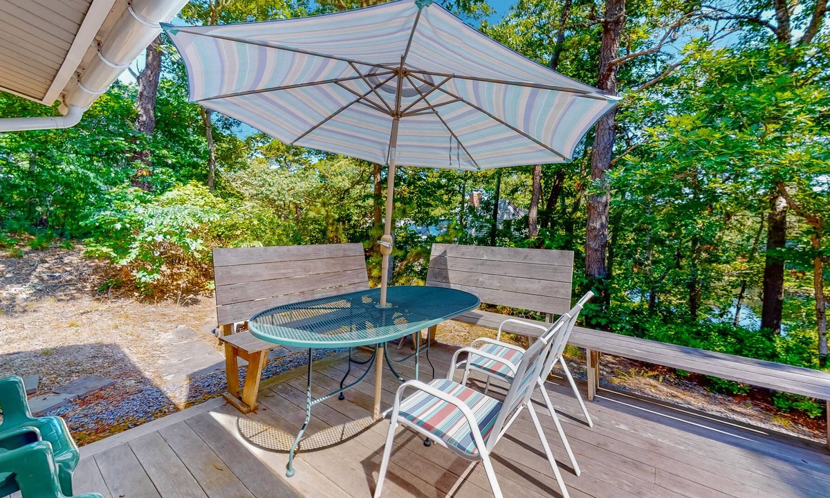 South Orleans House | Peaceful woodland home with spacious property, pond views, & outdoor dining