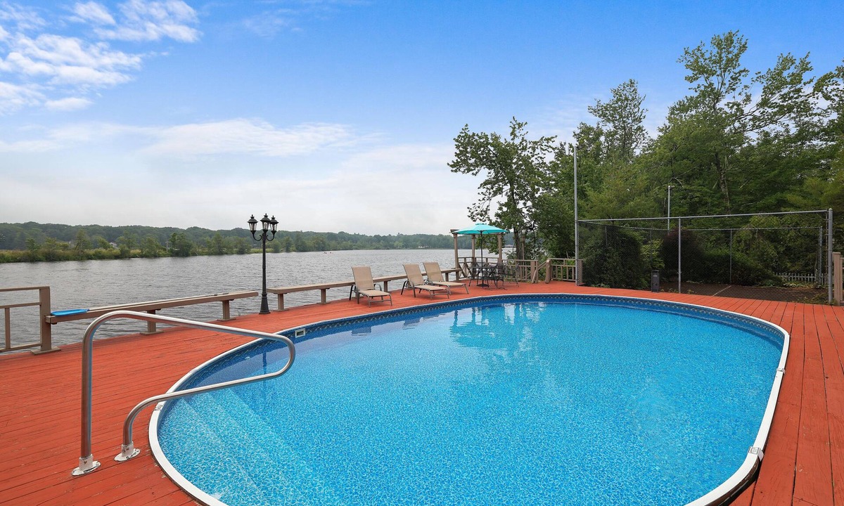 Pocono Summit House | Pocono Lakefront Paradise, dock, hot tub, private pool and tennis court