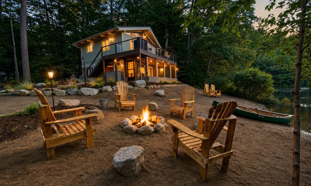 Eidelweiss Village Ski Chalet | Pond-Side Chalet Private Beach Canoe & Kayak Sleeps 7 Near Storyland