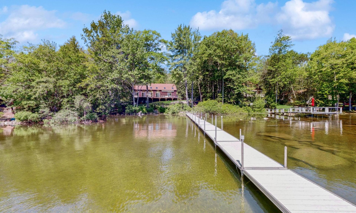 South Casco House | Private beach and dock: Beautiful views, dog friendly, large deck, mooring & AC