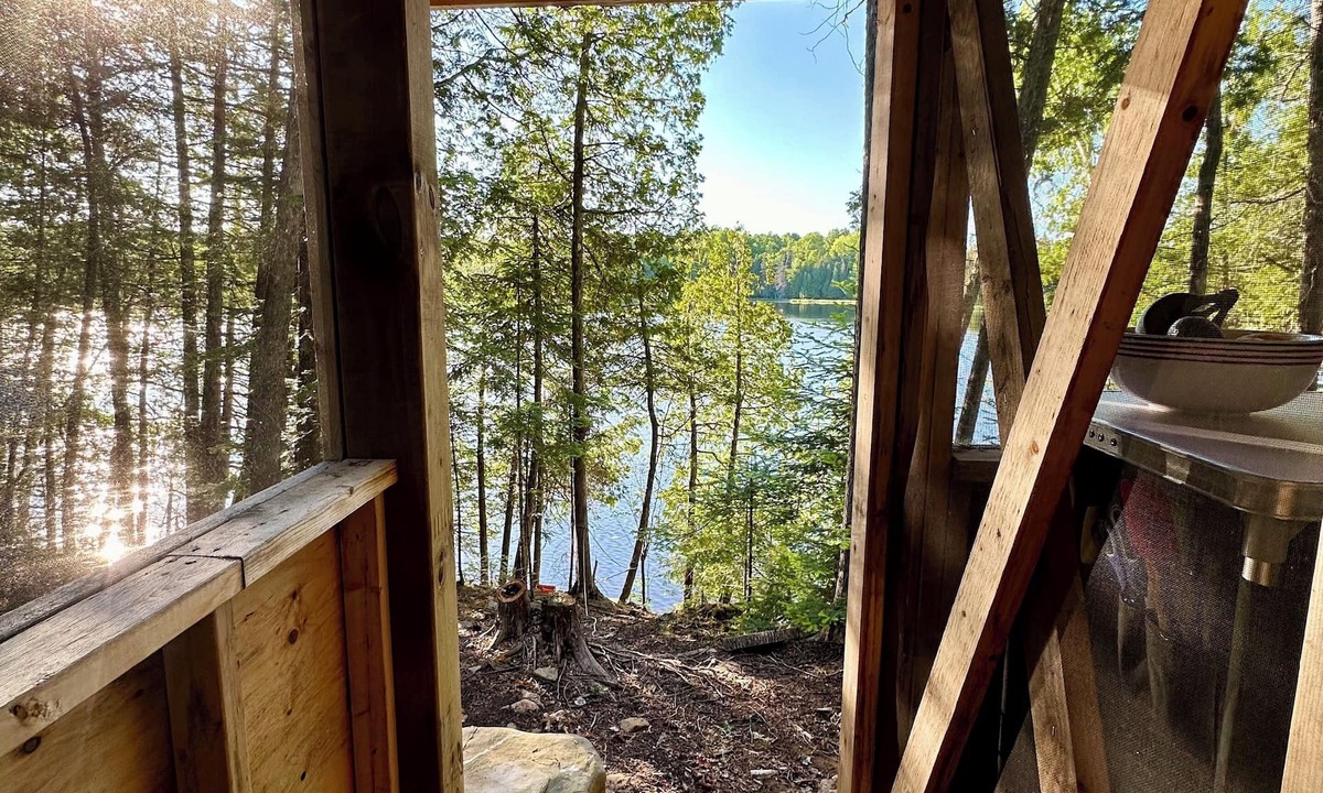 Wollaston RV Rental | Private Lakefront Glamping on 95 Acres, Rooftop Tent right on the Lake