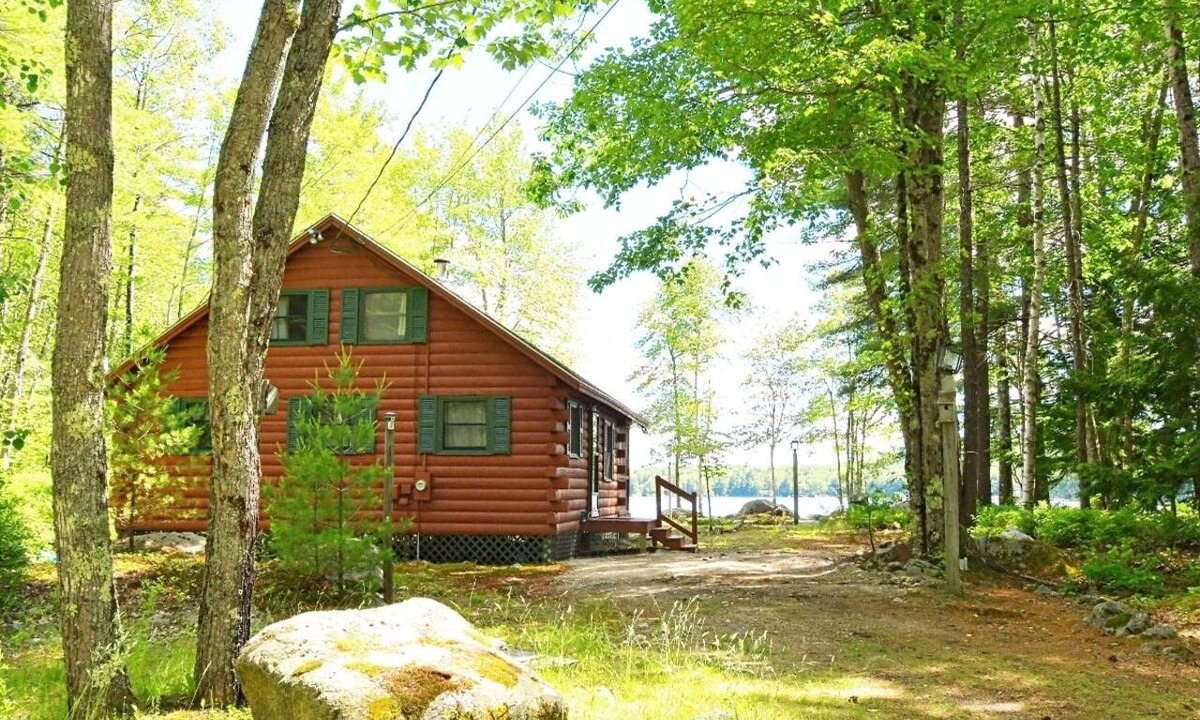 Lyman Cabin | Private Waterfront Maine Cabin on Swan Pond Lyman, ME Sleeps 8