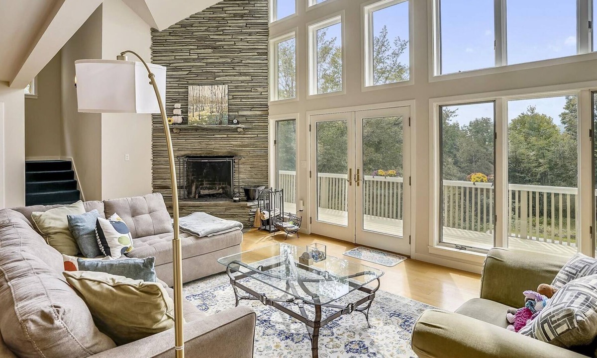 Stowe Hollow House | Stone Hollow - Spacious Stowe Hollow home with stone fireplace, hot tub, in-law apartment