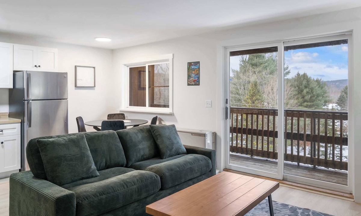 Stowe Apartment | Stowe Mountain View Apartment: 2BR, Balcony, Steps to Town