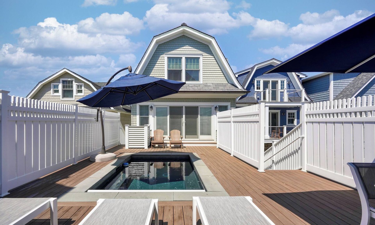 Manasquan House | Stunning Manasquan getaway featuring a private pool and hot tub where comfort meets coastal luxury.