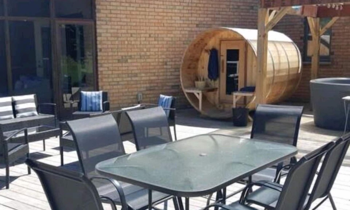 Lake St. Peter Cottage | The Laughing Moose Lodge Too Hot tub Sauna Beautiful view