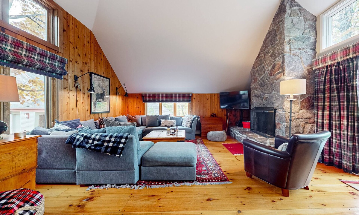 Stratton Mountain House | Townhouse with game room, fireplace, pool, tennis, BBQ area, gym, deck, & grill