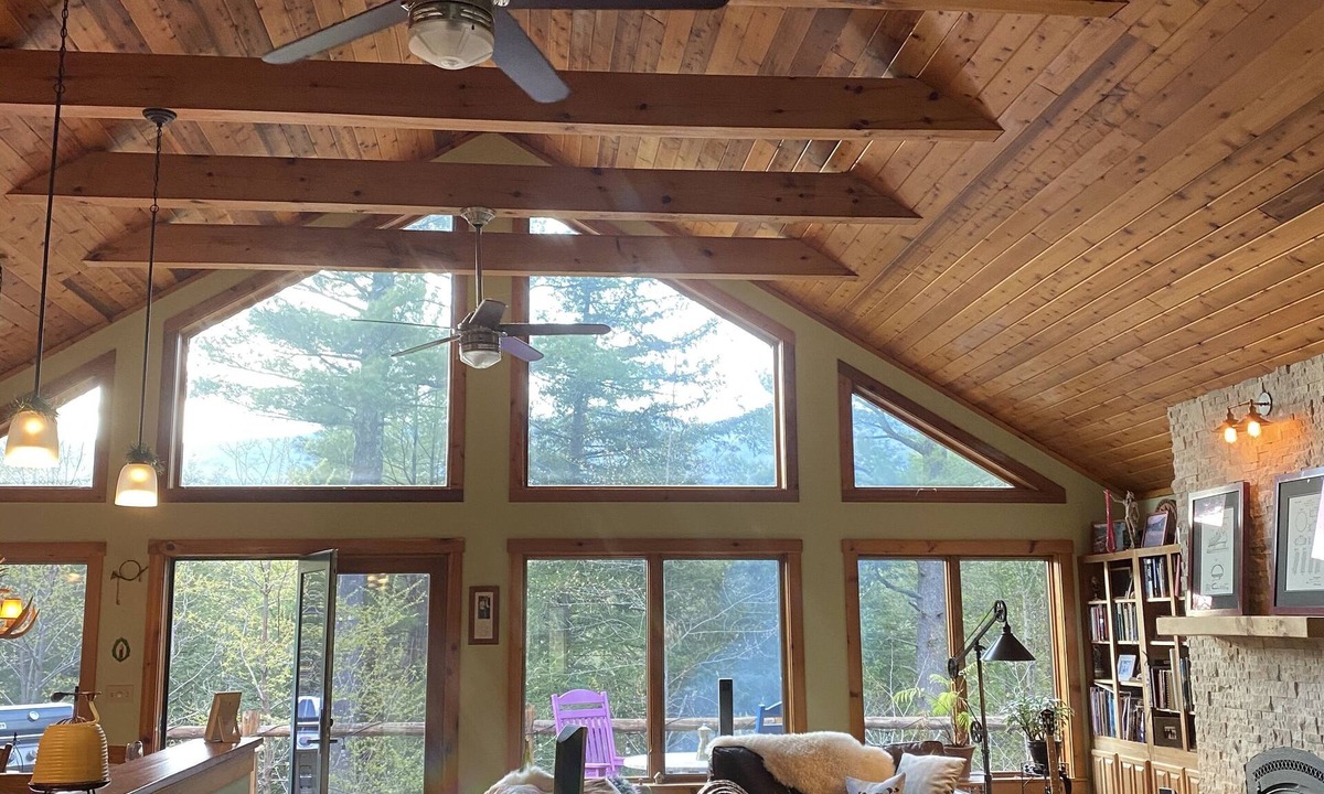Wilmington House | Whiteface Retreat on West Branch Ausable River. See Whiteface Mtn from our deck