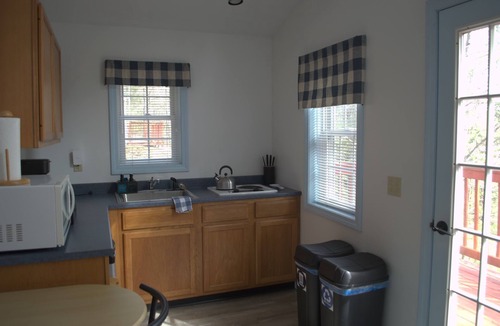 Norway Cabin | 1 bedroom cottage with queen bed and 2 person whirlpool tub.