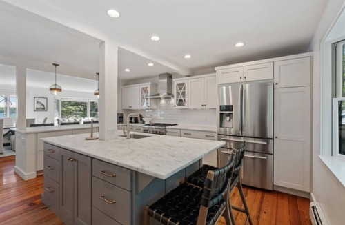 Waquoit Village House | 2 Acre Waterfront Home Overlooking Waquoit Bay with Spa and Swim Dock