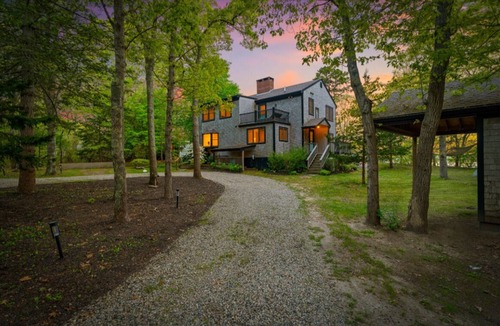 Waquoit Village House | 2 Acre Waterfront Home Overlooking Waquoit Bay with Spa and Swim Dock