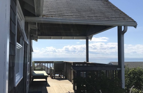 North Truro Cottage | 2 Bedroom Cottage with Ocean views inside and out on private wrap around deck!