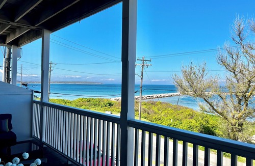 Block Island Apartment | 2-bedroom oceanfront hotel suite, large deck, AC, pet friendly