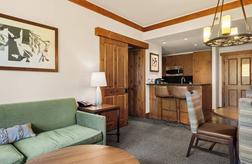 Stowe Area Condo | 2BR Spruce Peak condo with mountain views, fireplace, pool & hot tub