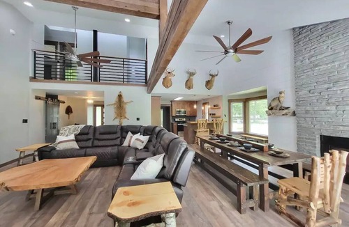 Queensbury House | Adirondack Fall: Fire Pit & Indoor Hot Tub
