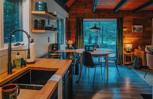 Chocorua Ski and Beach Cabin | Adventure by day, cozy nights! Ski, skate, tube nearby! Firepit, EV charger.