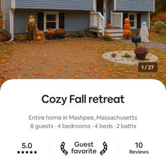 New Seabury House | Autumn Escape by the Cape 4 drm home