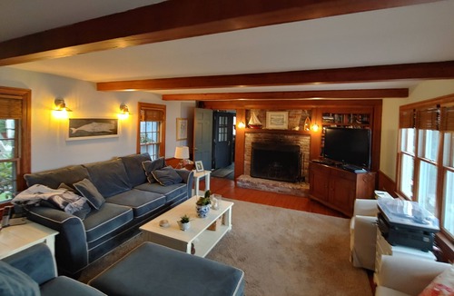 North Chatham House | Beachfront Cape w/ Dock Hot Tub Fire Pit Outdoor Kitchen Boats Kayaks - Pets Ok!