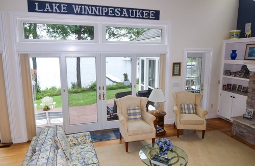 Moultonborough House | Beautiful Lake Winnipesaukee home with private beach and 60 foot dock