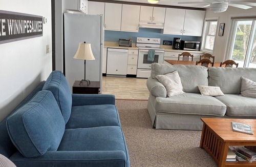 Gilford Condo | Beautiful Lake Winnipesaukee waterfront, beach and dock.