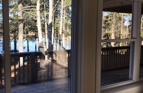 Lake Arrowhead House | Beautiful lakefront home on ten acres with private dock, large deck and fire pit