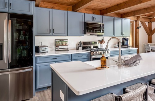 Moultonborough House | Beautiful new home sleeps 9 with perched sandy beach and steps into the water