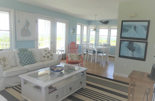New Shoreham House | Block Island - Crescent Beach with Beautiful Sunset Views over Mitchell Farm
