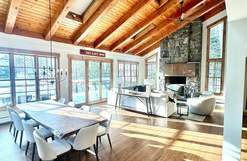 West Dover House | Brand new listing! True Ski In & Ski Out with Private Hot Tub & Fire Pit.